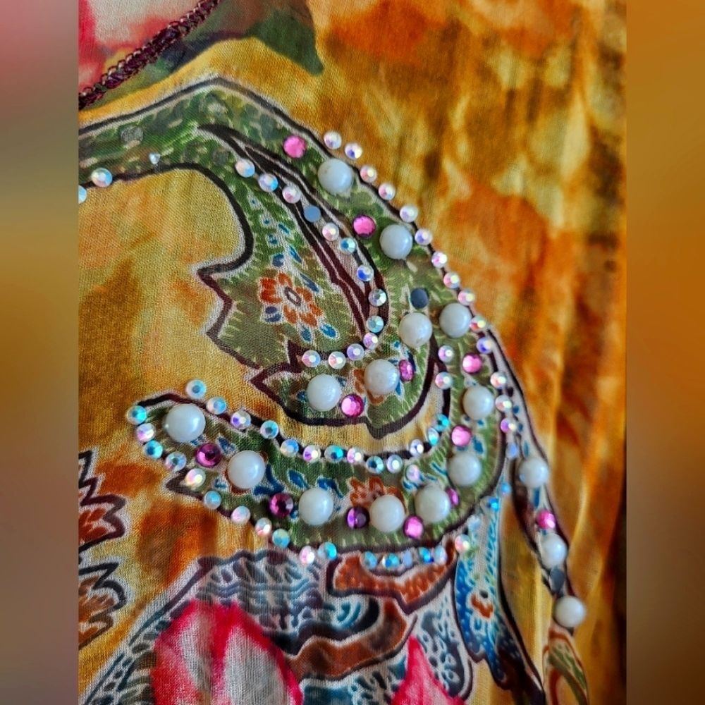 Boho Luxe Vintage Caftan – St. Tropez Dreaming 🌺 - Picture 5 of 10